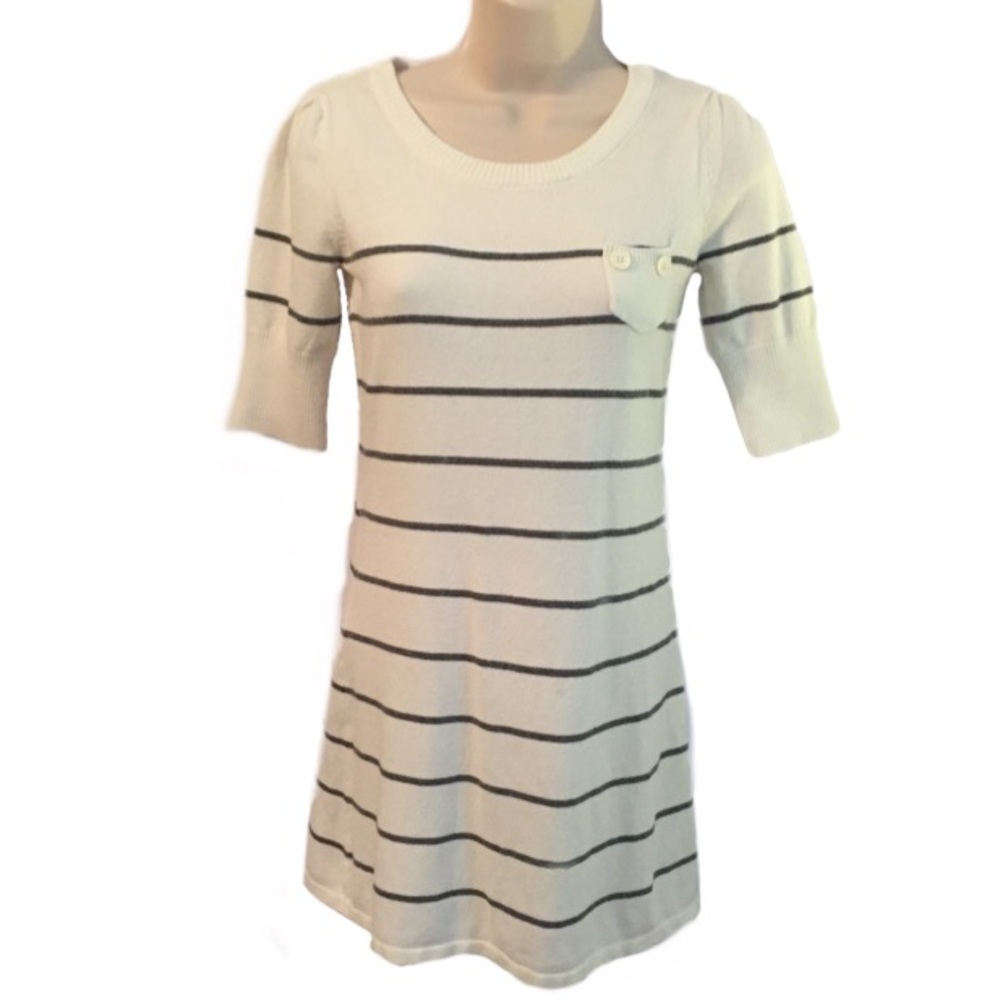 Striped Small Sweater Dress Tunic